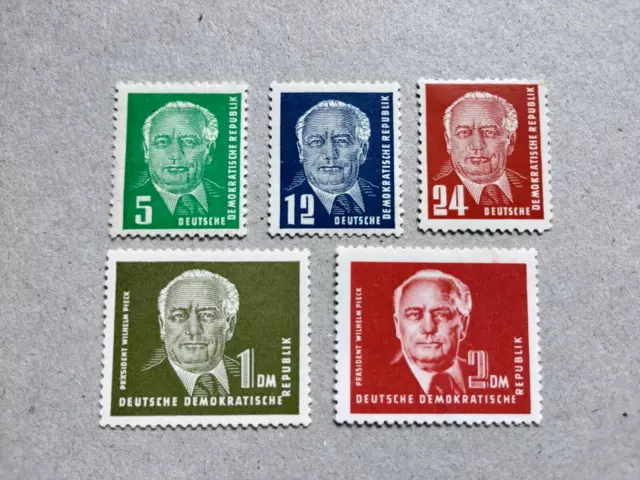 DDR Briefmarken 1952, Mi.-Nr.: 322 - 326, Wilhelm Pieck II, ungebraucht* !!!