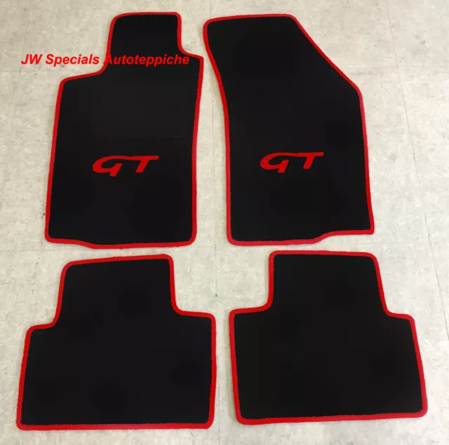 Tapis de Voiture Sol Tappetini pour Alfa Romeo Gt 2003-2007 Noir Rouge 4tlg Neuf