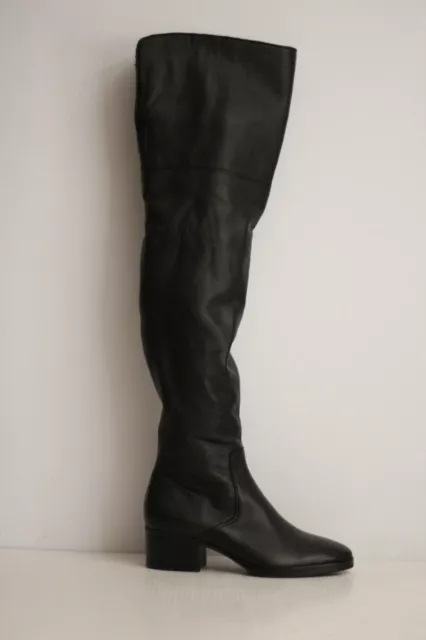 NEW Via Spiga 'Ophira' Over The Knee Boot - Black Leather - Women's 5.5 US