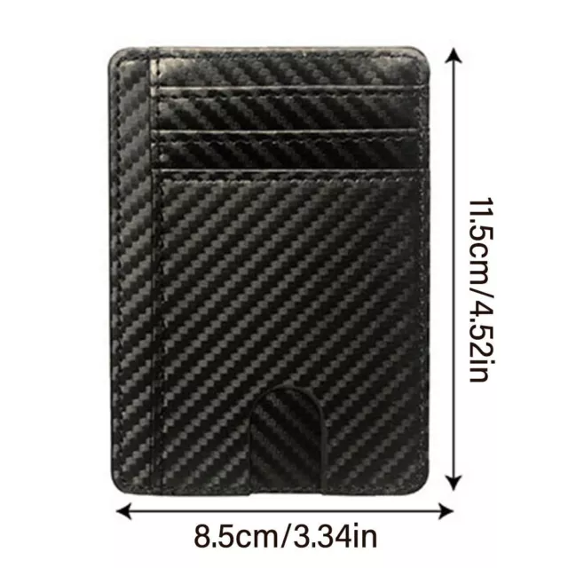 Case Cover Slim Mini Purse 8 Slot RFID Blocking ID Card Holder Leather Wallet 3