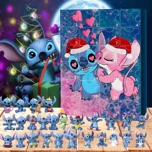 2024 CHRISTMAS LILO & Stitch 24 Days Countdown Advent Calendar Kid