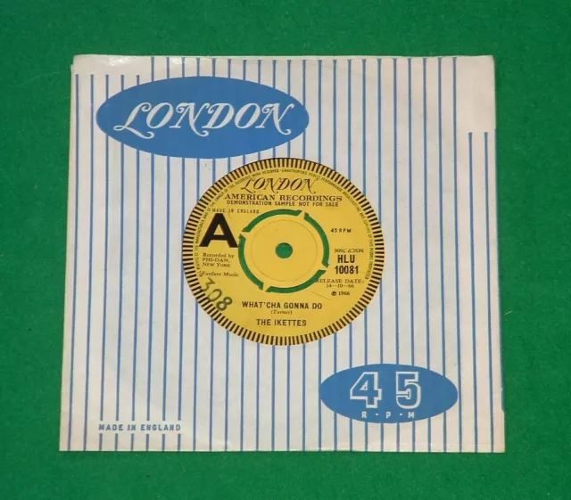 THE IKETTES What`cha Gonna Do TINA TURNER SOUL Demo Promo 7" RARE