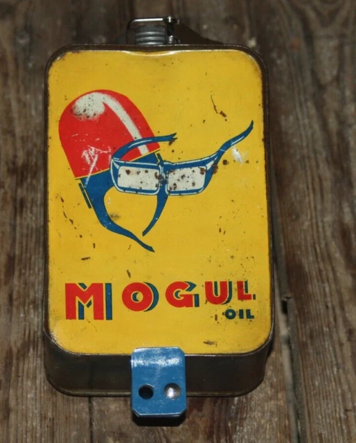 Öldose Ölkanne MOGUL 1930er  + Halter / jawa cz indian shell mobiloil