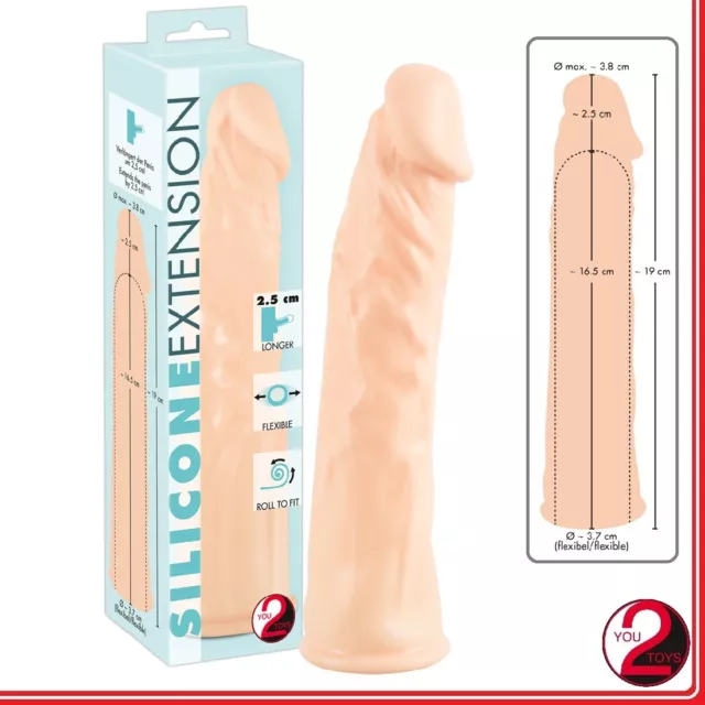 Sexy Toys Prolunga fallica indossabile Silicone Penis Extension Skin Sleeve Dong