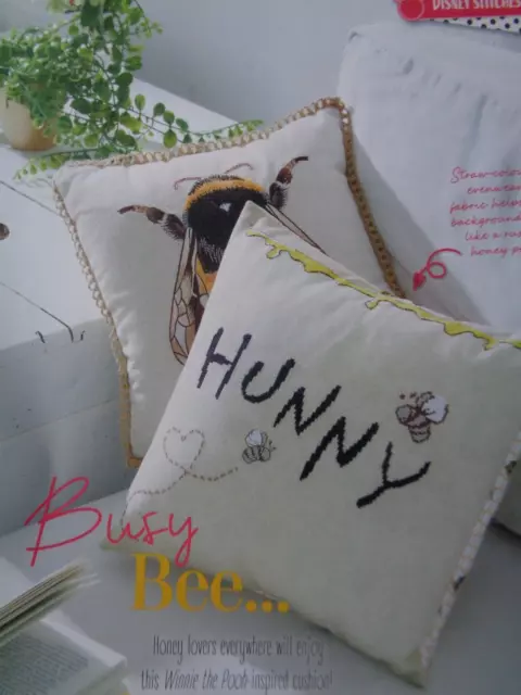 Disney's Winnie the Pooh "Hunny" design cross stitch chart for a cushion cover