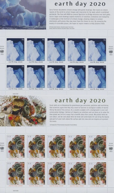 Uno New York - 2020 Tag Der Erde - Earth Day 1747-48 Kleinbogen **