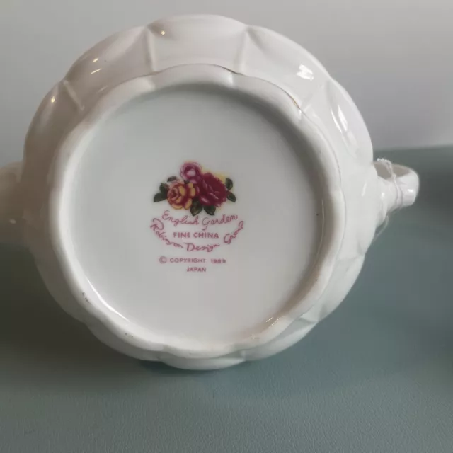 Vintage English Garden Fine China Robinson Design Group Rose 1989 3 PC Set Japan 3