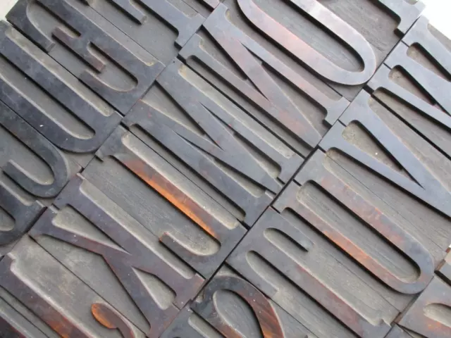 Letterpress Printing 25 Different 6" Vanderbergh-Wells Wood Type Letters