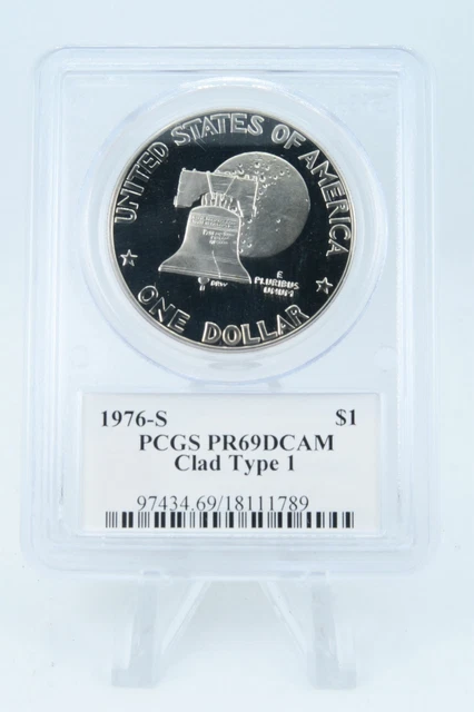 1976-S PCGS PR69DCAM Clad Type 1 Eisenhower Ike Dollar Proof