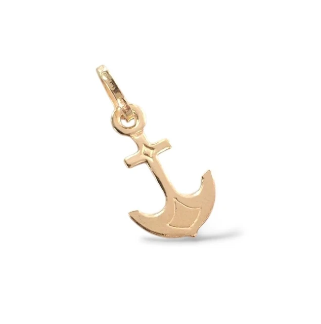 Pendentif Ancre En Or Jaune 18 Carats (750/1000) - Unisexe, Neuf Avec étiquettes, Italie