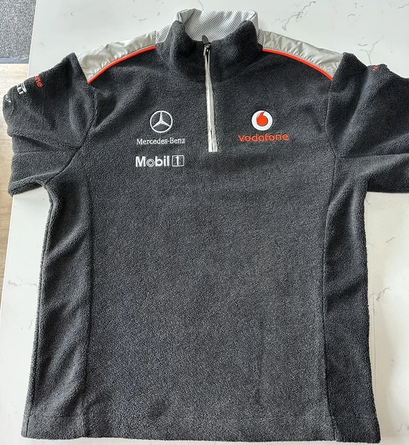 Vodafone Mclaren Mercedes GRIGIO F1 taglia L pile logo hugo boss