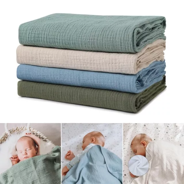 Newborns Baby Receiving Blanket Swaddles Wrap Strollers Cover Infant Shower