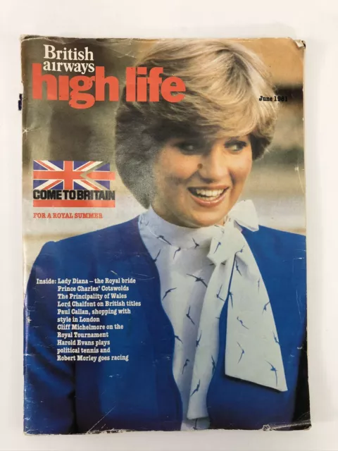 Inflight Magazine Highlife Ba British Airways - June 1981 Princess Diana