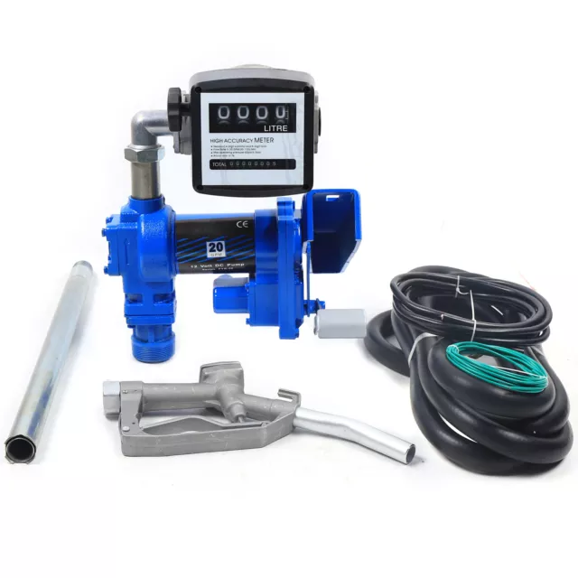 12V DC 20GPM Diesel Gasoline Anti-Explosive Fuel Transfer Pump with Oil Meter