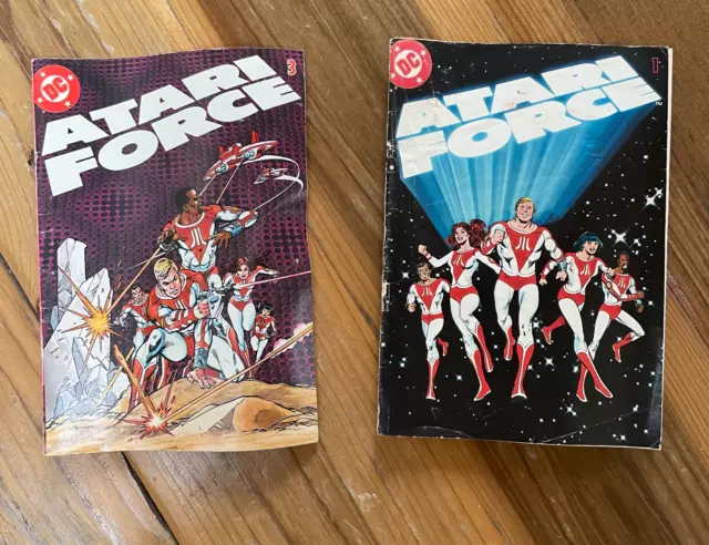 ATARI 1982 DC Atari Force 1 and 3 Mini-Comics Lot DC Comics Inc.