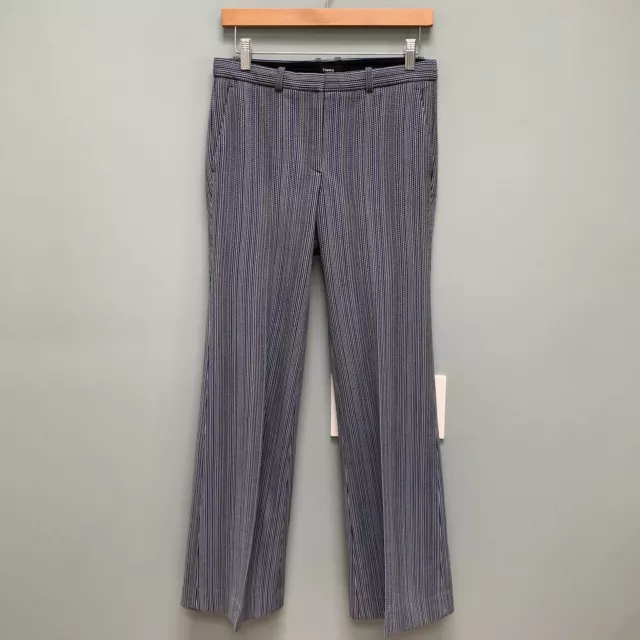 THEORY Demitria 2 Eldora Stripe Flare Wool Pants size 2