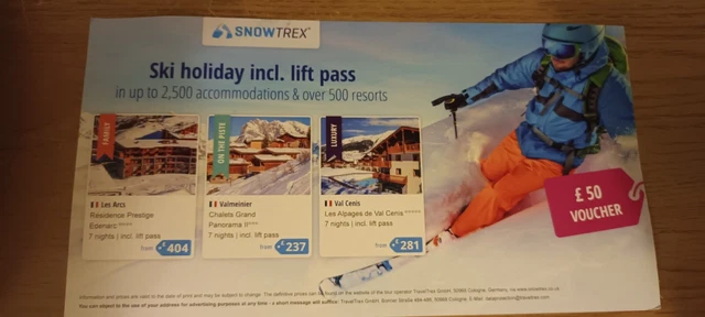 Swowtrex £50 Voucher Ski Winter Holiday 23/24
