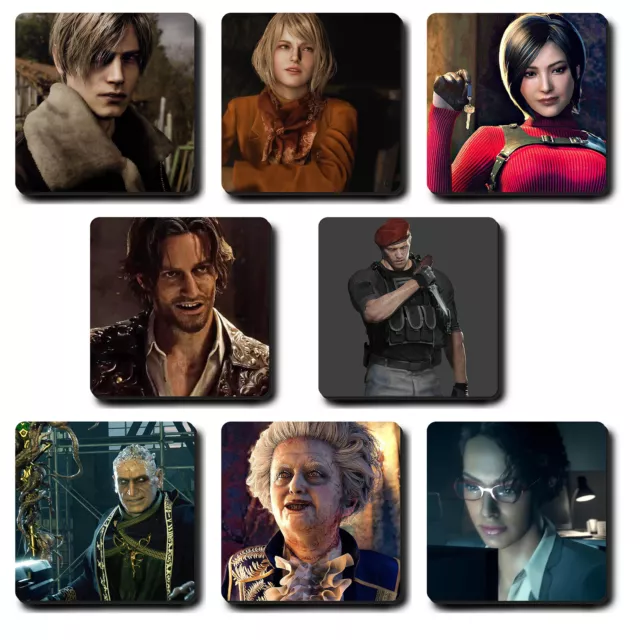 Resident Evil 4 remake -  Coasters characters - biohazard - Hard wood - Gift