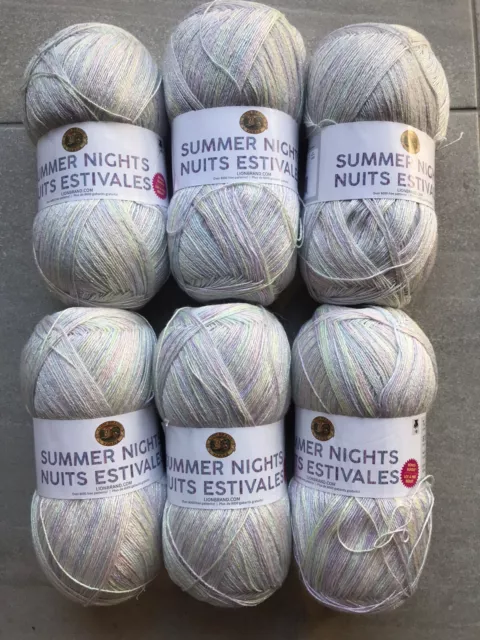 LION BRAND SUMMER Nights 200g Balls Yarn Knitting Crochet Weaving Crafts  NEW $50.00 - PicClick AU