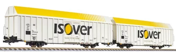 Liliput L230157 2-teiliges Set großräumige Güterwagen Isover H0 1:87 NEU & OVP