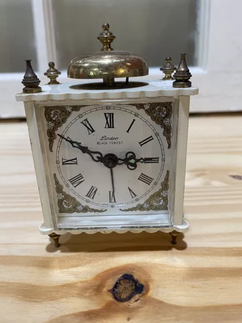 Vintage Linden Black Forest Alarm Clock 1950s? West Germany