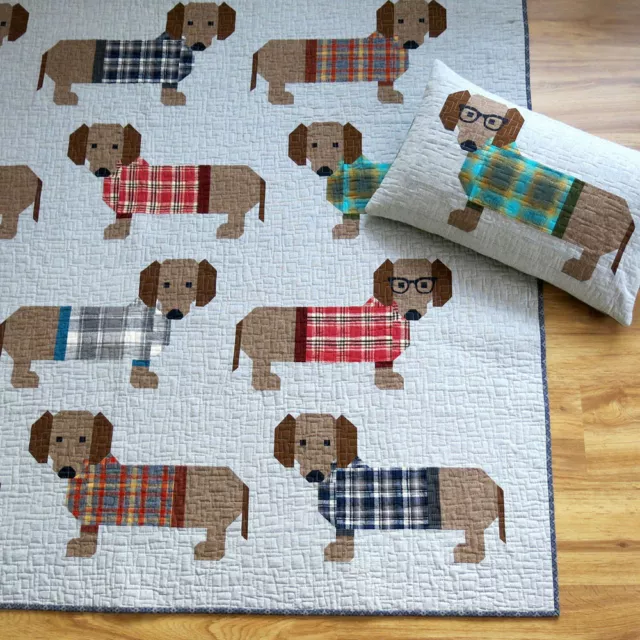 Dogs In Sweaters Quilt Pattern By Elizabeth Hartman Quilting Sewing Craft DIY 2