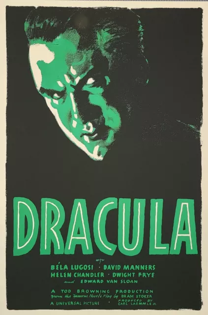 "Dracula" 1937 Universal Re-Release 16" X 24" Bela Lugosi Reproduction Poster