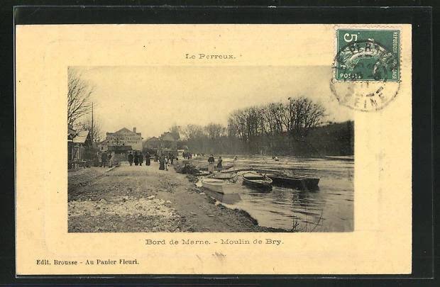 CPA Le Perreux, Moulin de Bry 1911