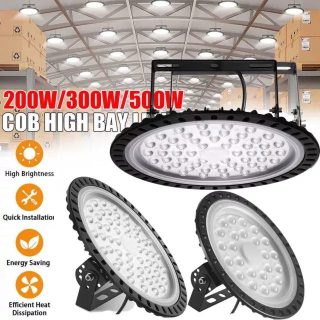 100-300W UFO LED High Bay Light Warehouse Garage Light Workshop Industrial Lamp