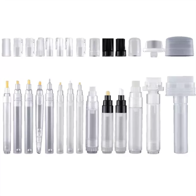 6 Empty Fillable Blank Paint Pen Markers Refillable Paint Pen Fine