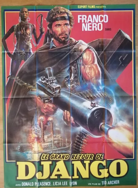 GRAND RETOUR DE DJANGO franco nero affiche cinema originale 160x120 western