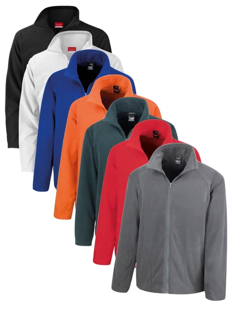 WHITE BLACK ORANGE GREEN BLUE Warm Lightweight Easycare Anti Pill Fleece Jacket