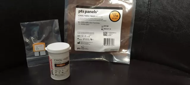 Nueva tira reactiva PTS PANELES CHOL+HDL+GLU CardioChek PlusExpiración 07/19/2023