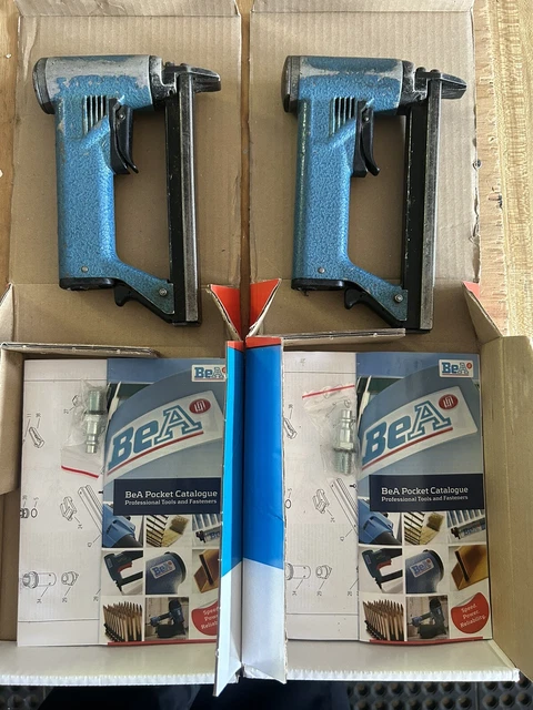 2 BEA Working STAPLER  AIR POWERED Staple Guns