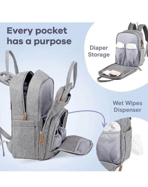Diaper Bag Backpack, RUVALINO Multifunction Travel Back Pack YW168 3
