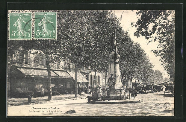 CPA Cosne-sur-Loire, Boulevard de la République 1917