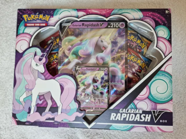 pokemon galarian rapidash v box