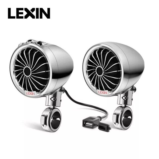 LEXIN Q3 Motorrad Bluetooth Lautsprecher Audio Systeme mit FM Radio Wasserdichte