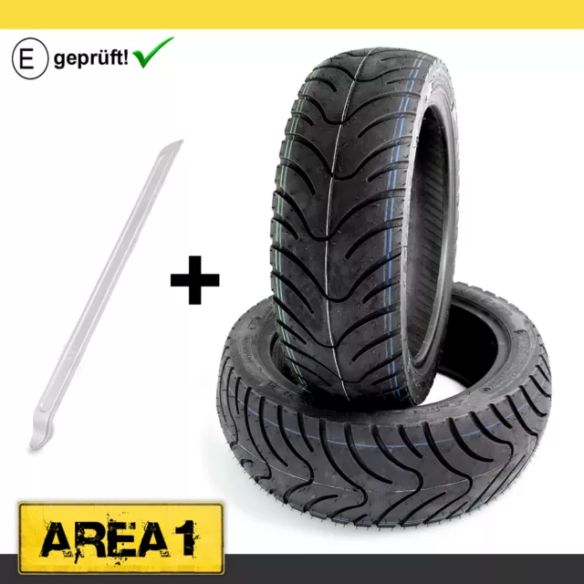 Summer Scooter Tyre Set Kenda K413 120/70-12+130/70-12 Incl. Tire Lever