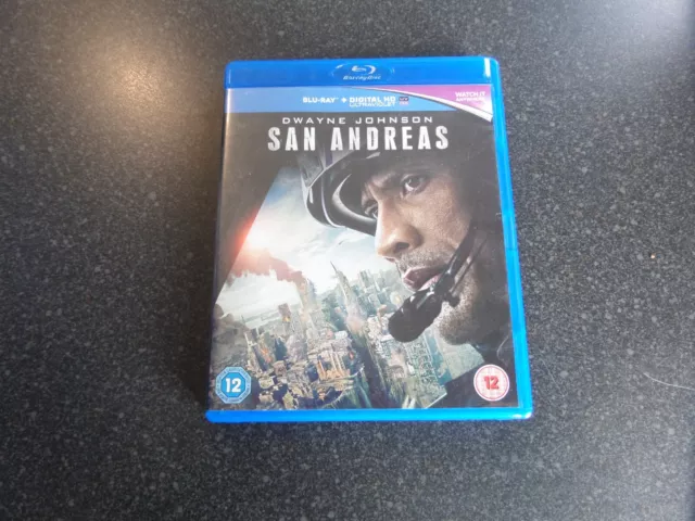 San Andreas Blu-ray Dwayne Johnson Action Thriller In Excellent Condition L@@K!