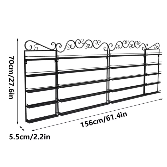 5-Tier Nail Polish Display Metal Rack Wall Mount Organizer Makeup Shelf Holder 2