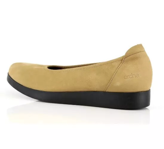 Arche Albame Beige Leather Nubuck Flats N5646 Women's Size 5 US / 36 EU 3