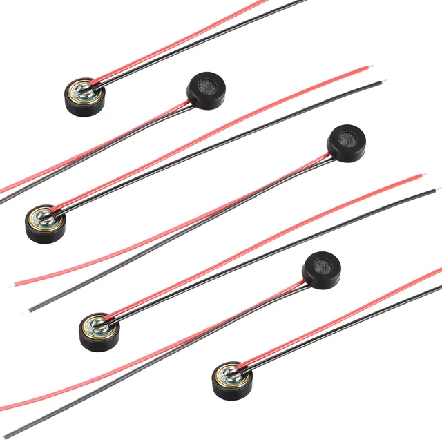 40dB Electret Microphone 4mx1.5mm Cylindrique Condenseur MIC fils pour 10Pcs