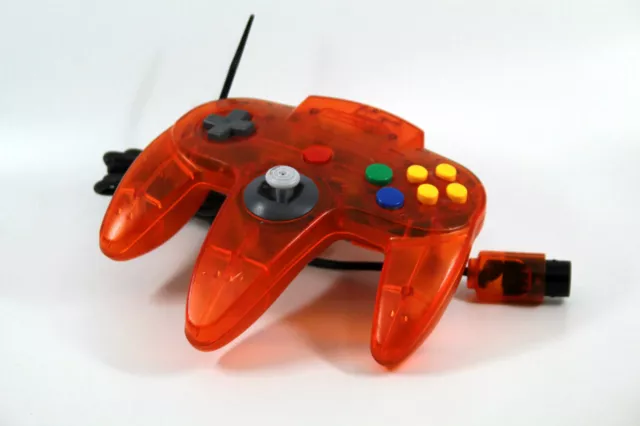 Genuine Nintendo 64 Controller (Fire Orange) - GOOD Joystick - Tested - N64