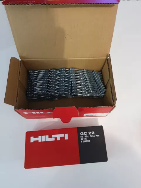 1 Gaz HILTI GC 22 + 750 Clous ORIGINAL HILTI 20mm pour Cloueur GX 120, NEUF