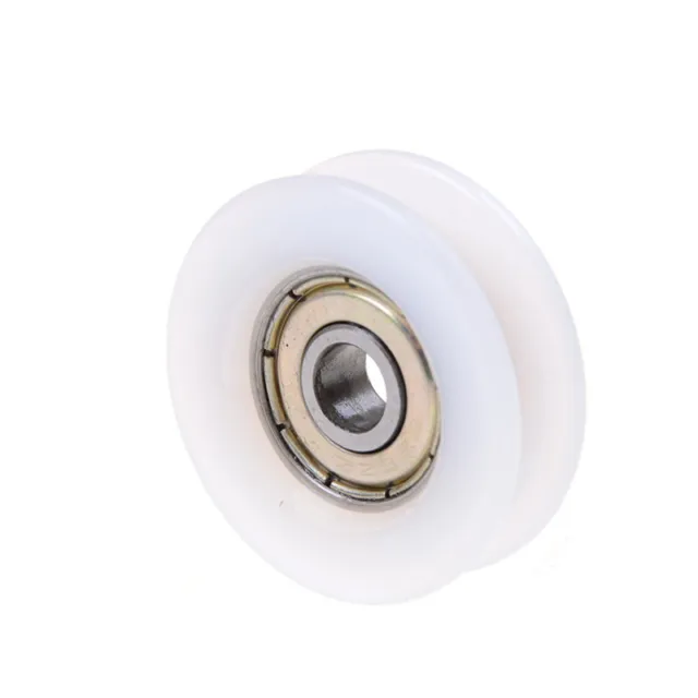 New 6*30*10mm U Groove Metal Shield Nylon Pulley Wheels Roller Ball Bearings