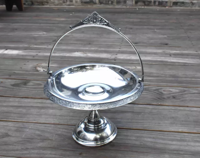 Antique Victorian Middletown Silver Plate Co Brides Basket Cake Stand 1771