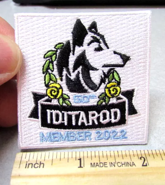 2022 Member Alaska Iditarod 1000 mi Dog Sled Race embroidered patch NEW unused