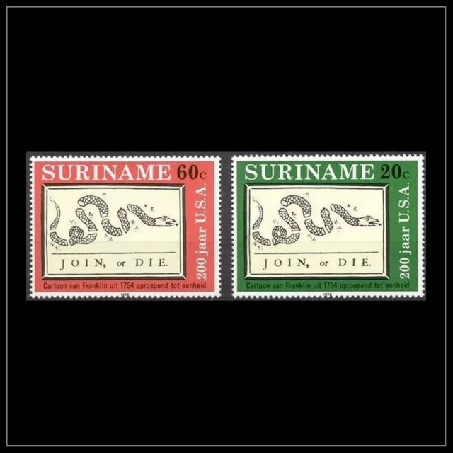 Surinam - Suriname Issue 1976 (41-42) Anniversary USA
