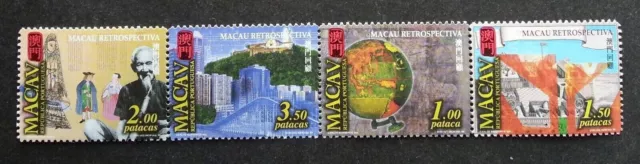 China Macao Macau 1999 Retrospective History 澳门回顾 Strip of 4V mnh